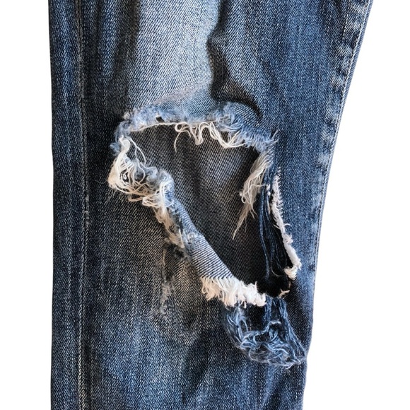 COH the Rocket High Rise Skinny Sz 24 Distressed Blue Jeans with Holes Worn Look - Picture 7 of 16
